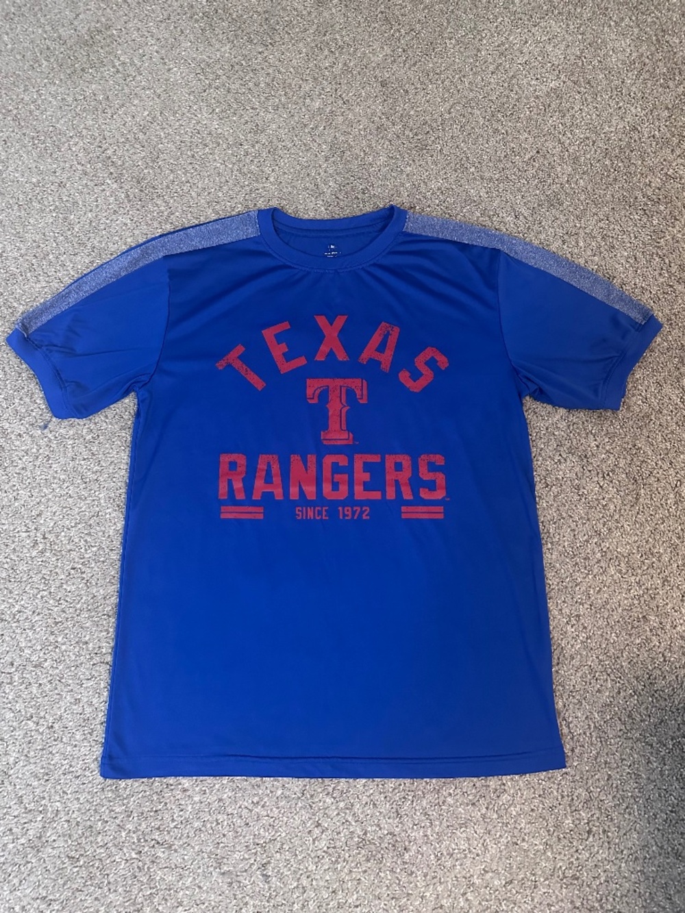 Mens Medium Blue Texas Rangers Shirt